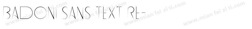 Badoni Sans text re字体转换